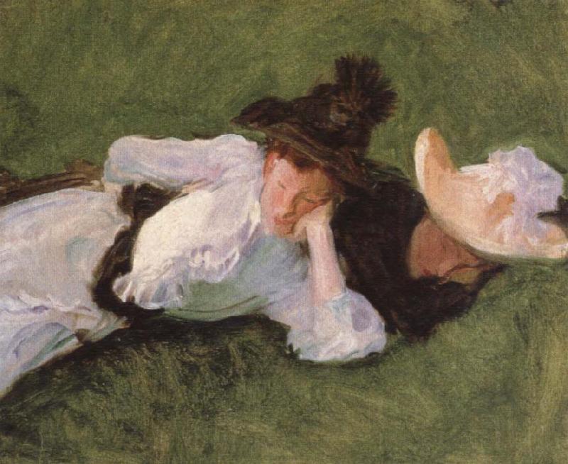 John Singer Sargent Two Girls on a Lawn